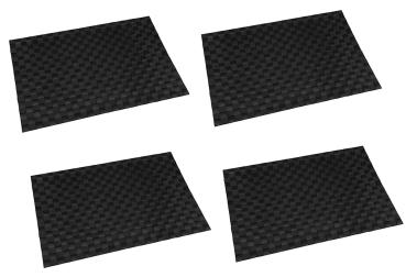 Tischsets abwaschbar  45,5cm x 30cm schwarz - 4 Stück